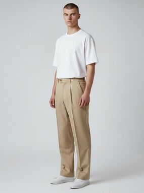 Vintage German Military Khaki Trousers
